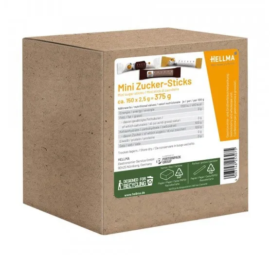Hellma mini Zuckersticks 150 x 2,5g
